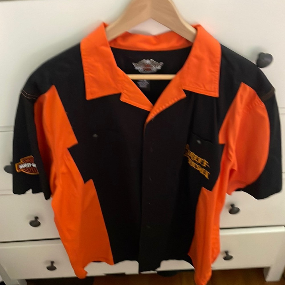 Short sleeve button up authentic Harley Davidson shirt
